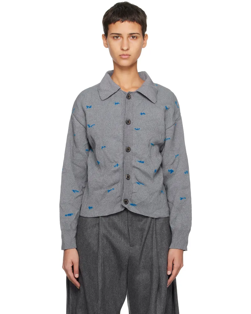 Adererror Gray Fien Cardigan Grey