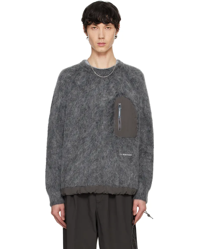 and wander Gray Mohair Wool Sweater Gray020