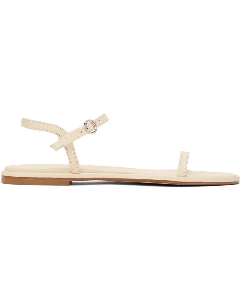 aeyde Off-White Nettie Leather Sandals Creamy