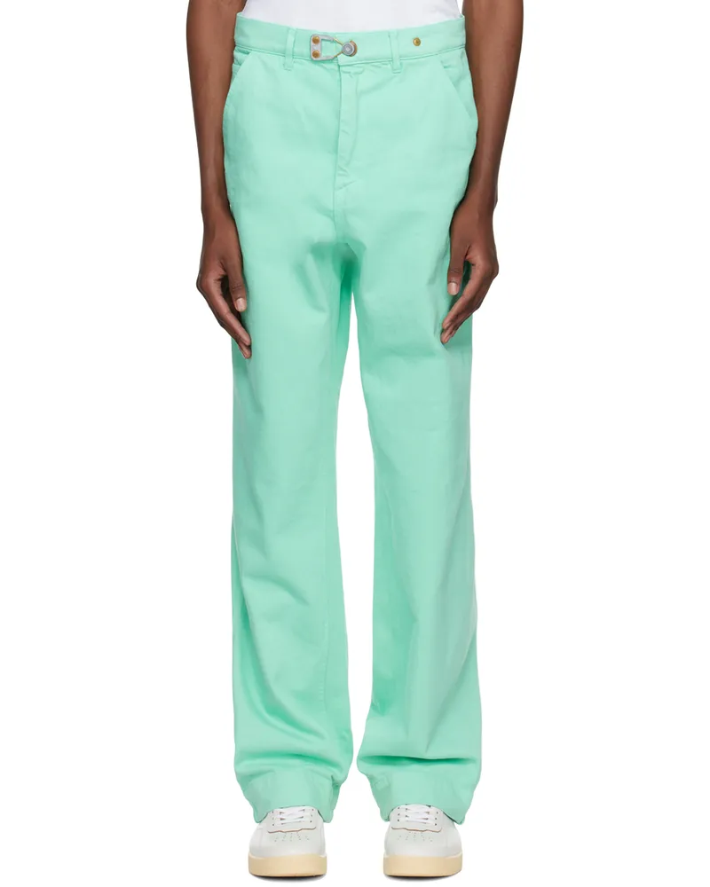 Objects IV Life Green Stamped Jeans Arsham
