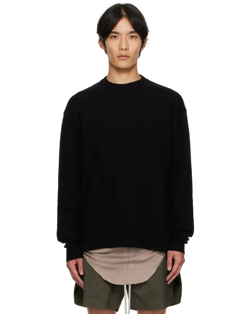 Rick Owens Black Concordians Round Neck Sweater 09