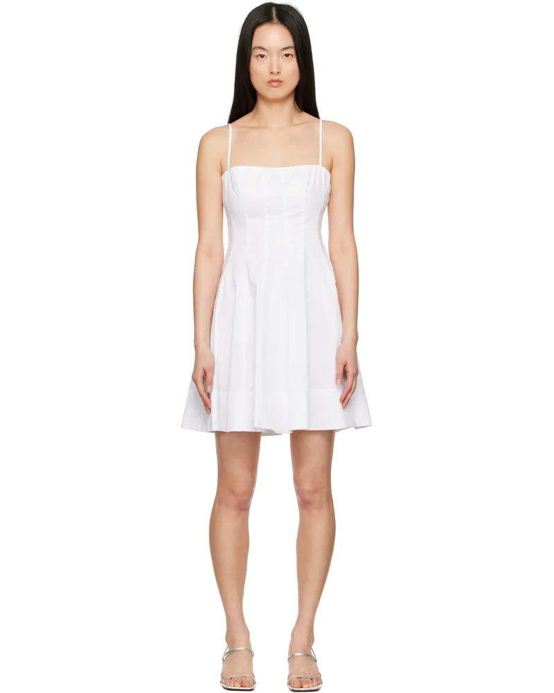 STAUD White Wylie Minidress Wht
