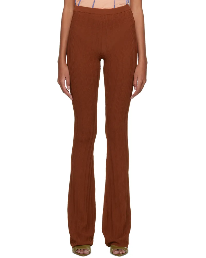 Marco Rambaldi SSENSE Exclusive Brown Elasticized Trousers 15