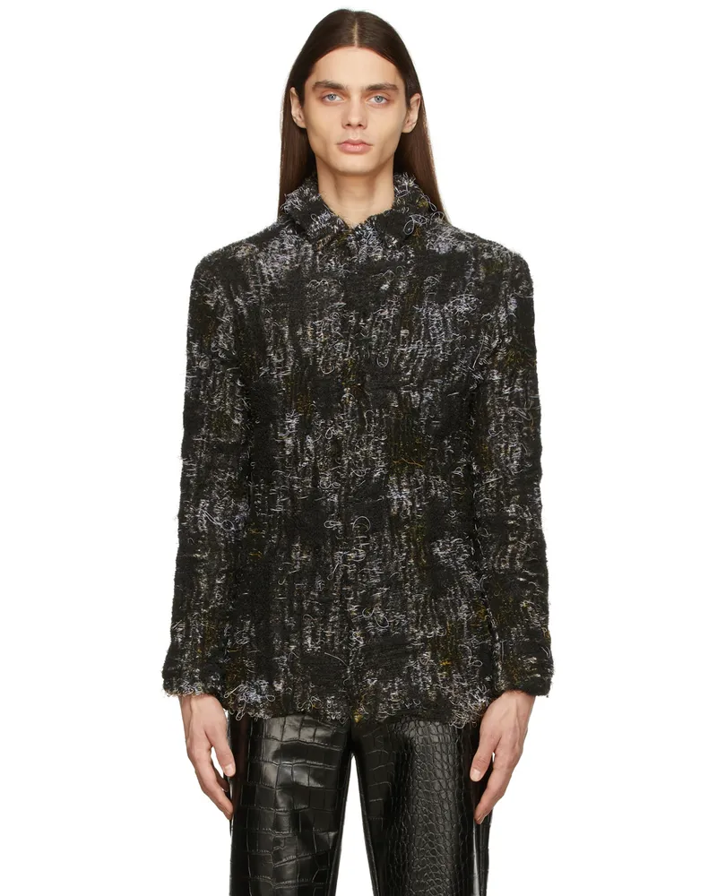 Han Kjøbenhavn SSENSE Exclusive Black Boxy Shirt Jacket Black