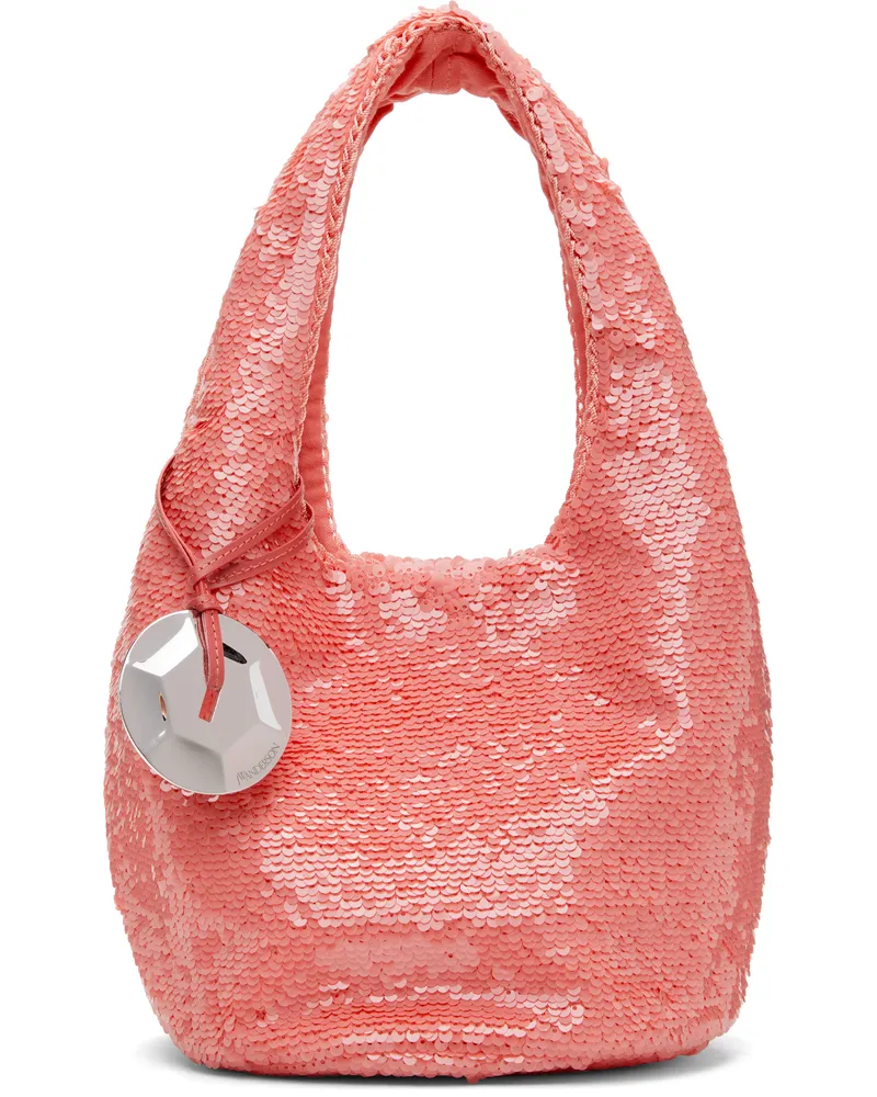 J.W.Anderson Pink Mini Sequin Shopper Bag 340
