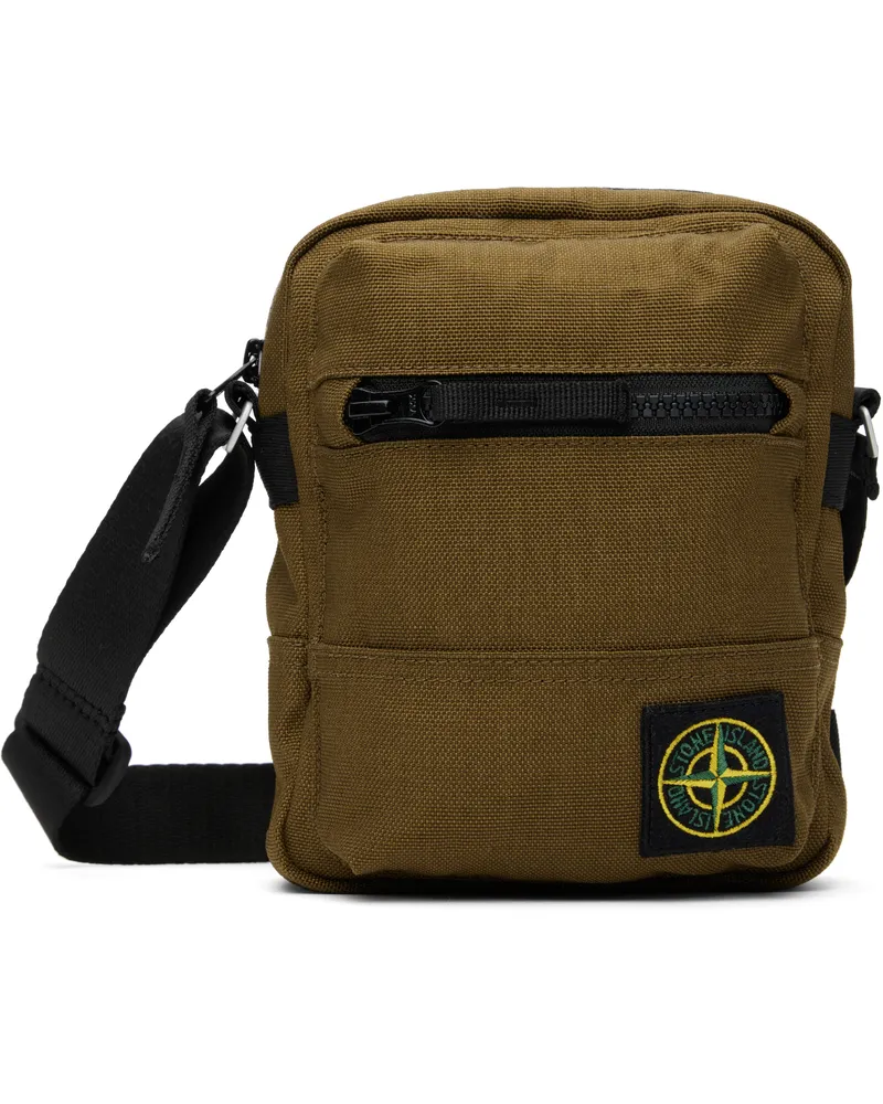 Stone Island Khaki Resin Treated CORDURA 1500 Bag V0098