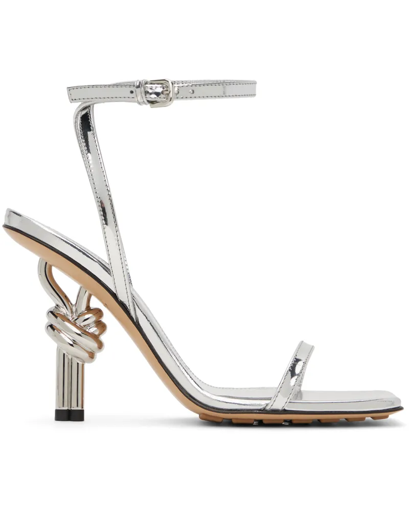 Bottega Veneta Silver Knot Sandals 1414