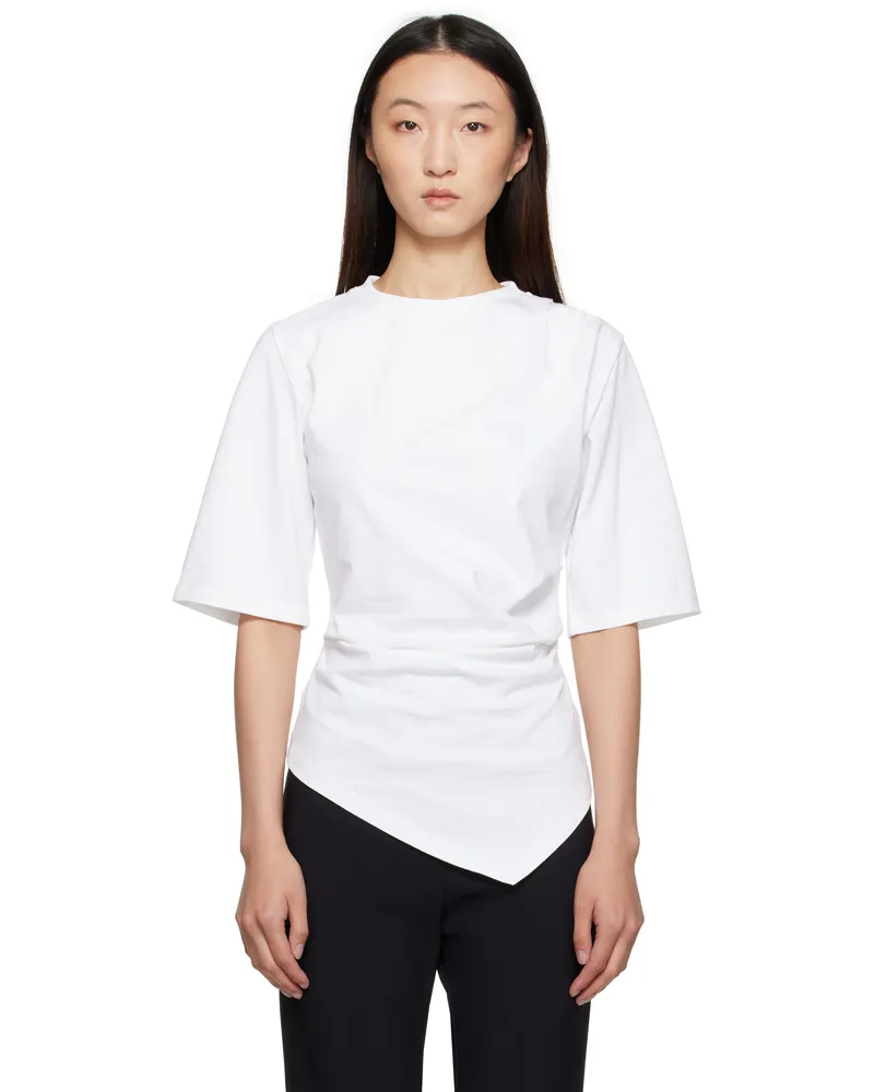 Róhe White Reinvented Twisted T-Shirt 100_303