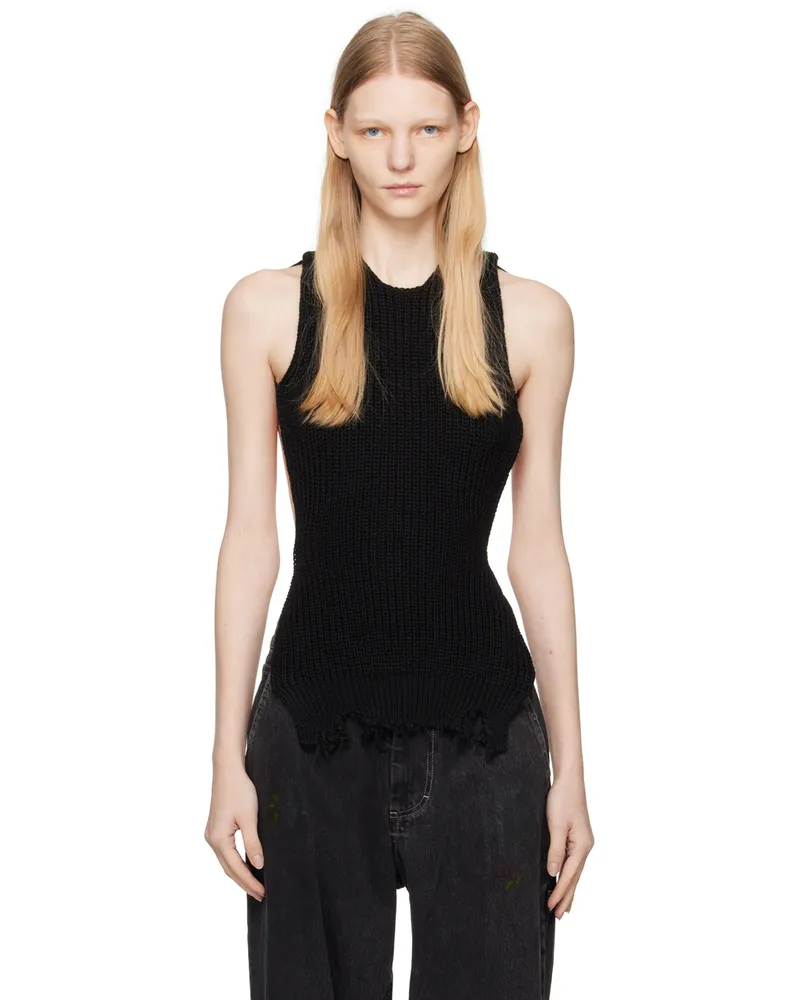 Maison Margiela Black Open Back Tank Top 900