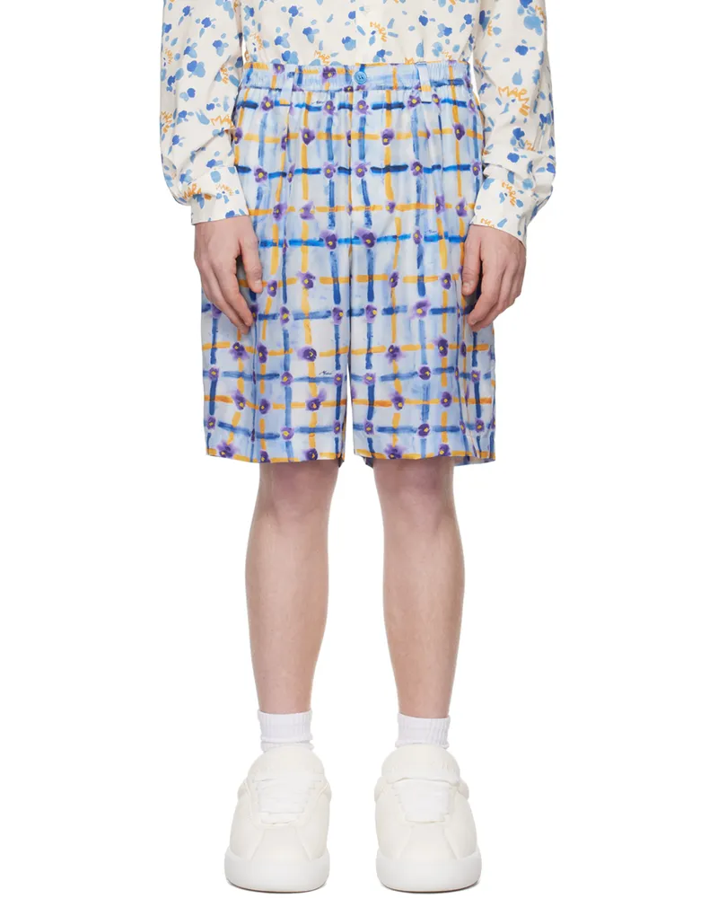 Marni Blue Saraband Shorts Sab21