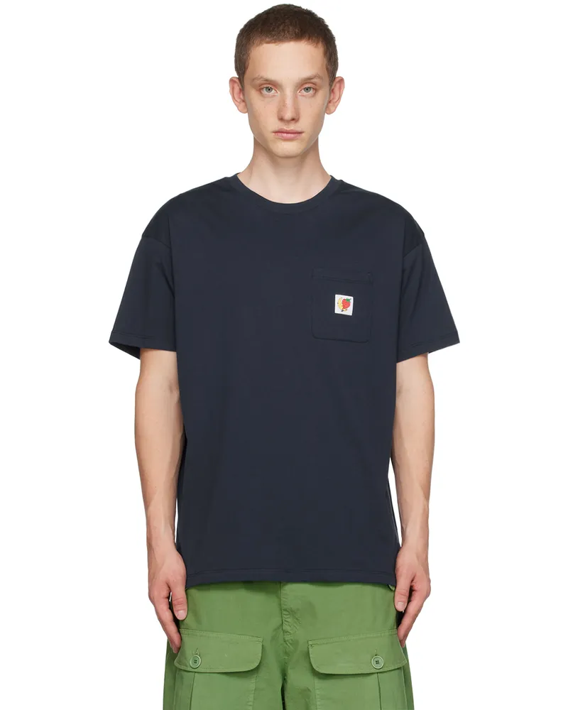 Sky High Farm Workwear Navy Patch T-Shirt 1