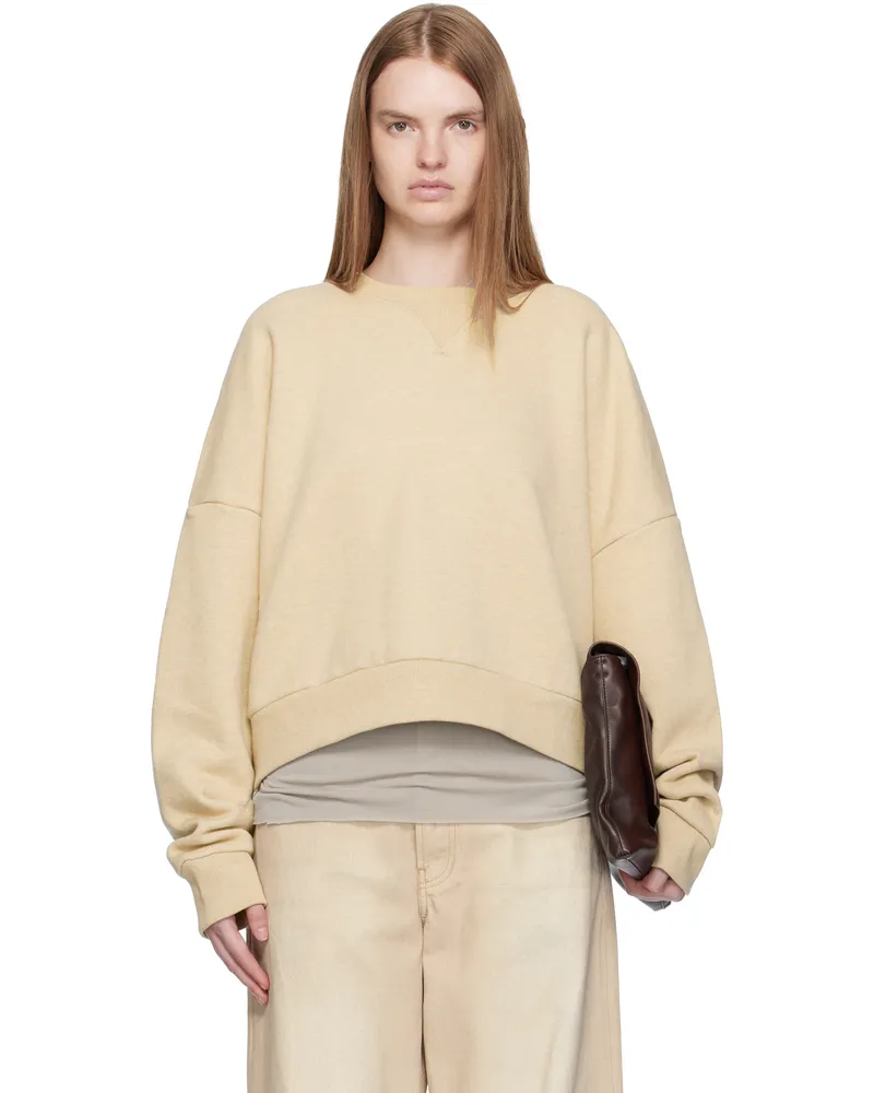 Entire Studios Beige Box Crew Sweatshirt Taupe