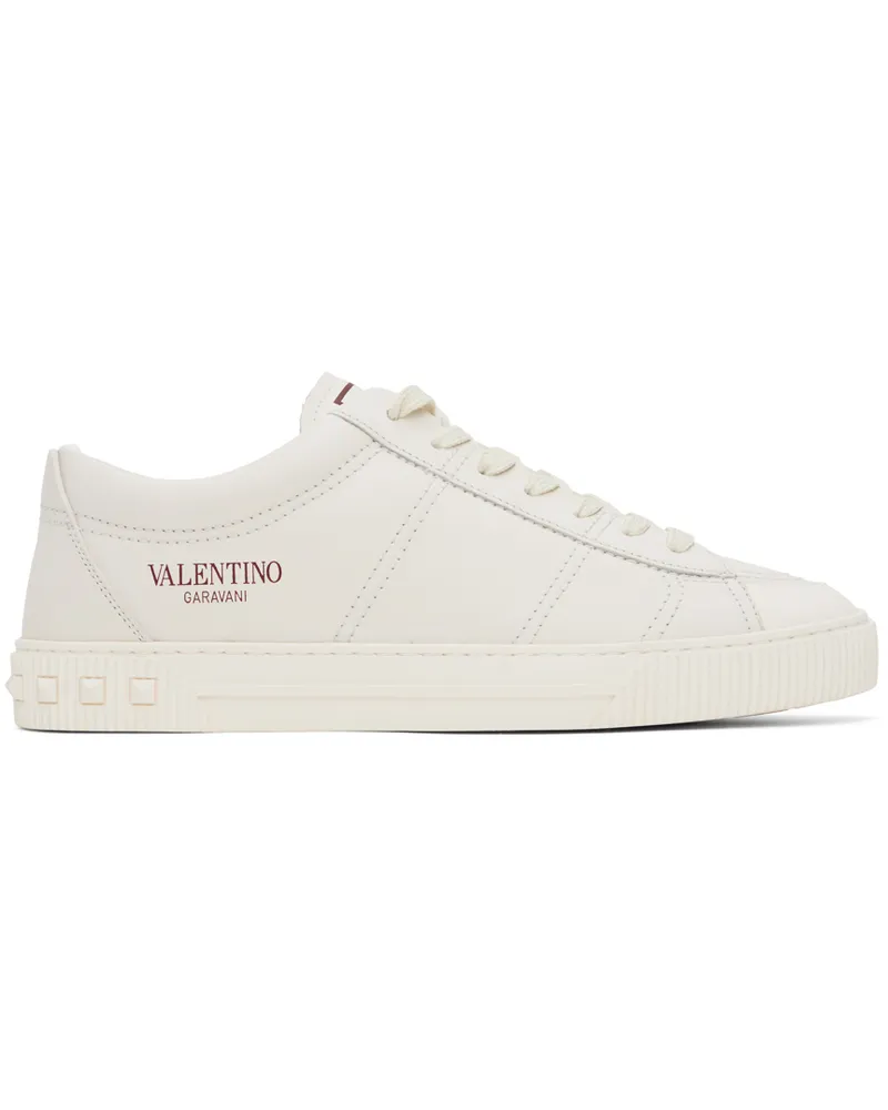 Valentino Garavani White Cityplanet Sneakers Ivory