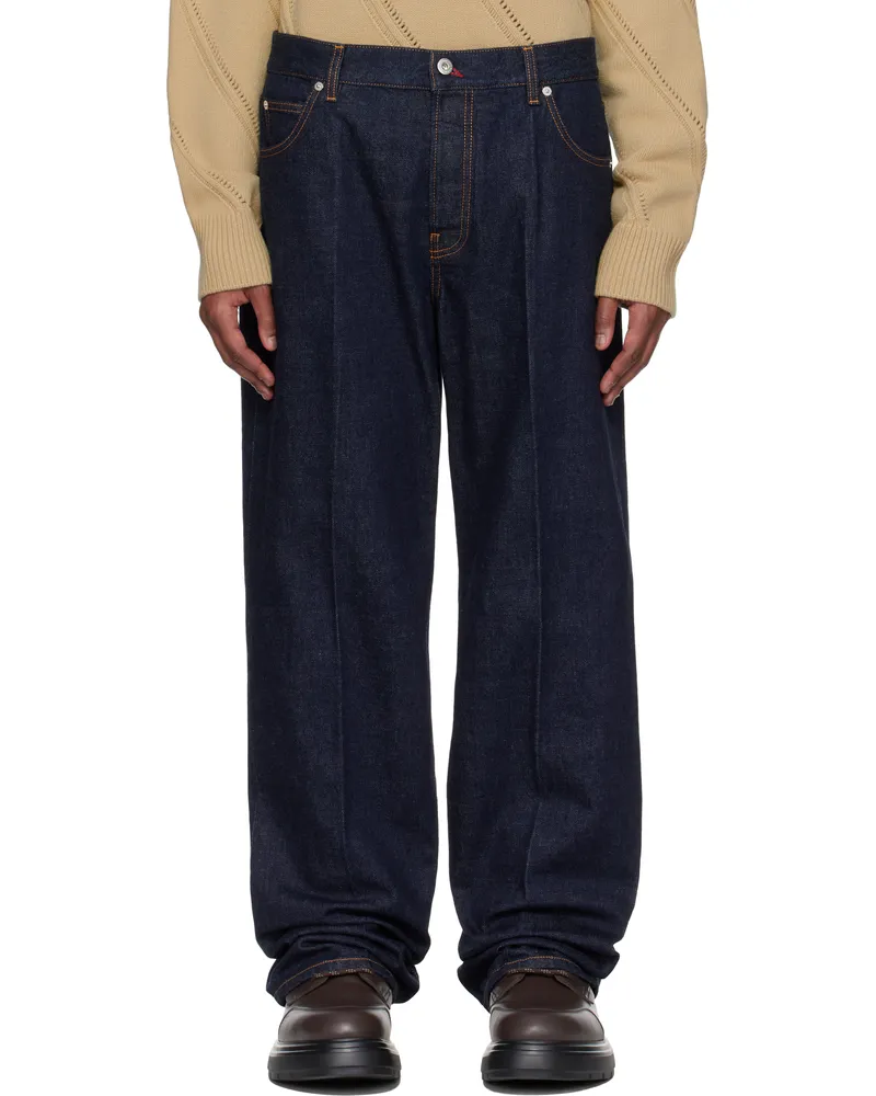 Ferragamo Indigo Straight-Leg Jeans Denim