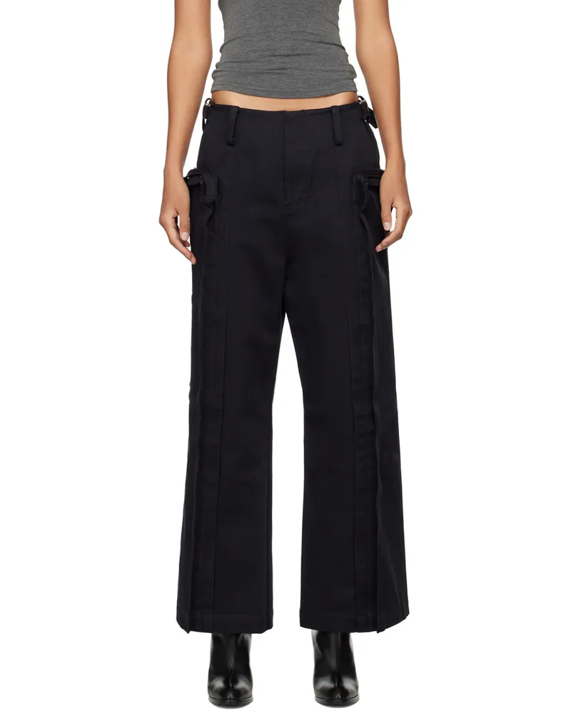 Fax Copy Express Black 'The Cargo' Trousers Black