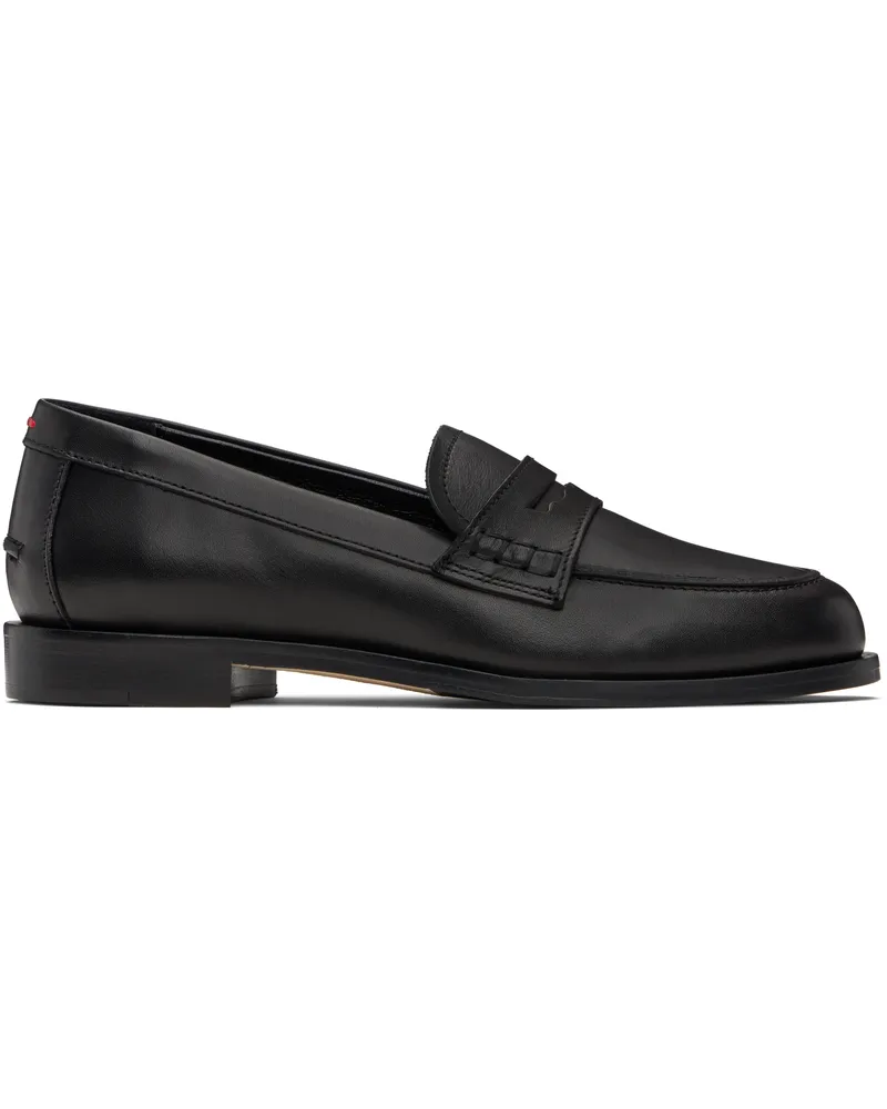 aeyde Black Oscar Leather Loafers Black