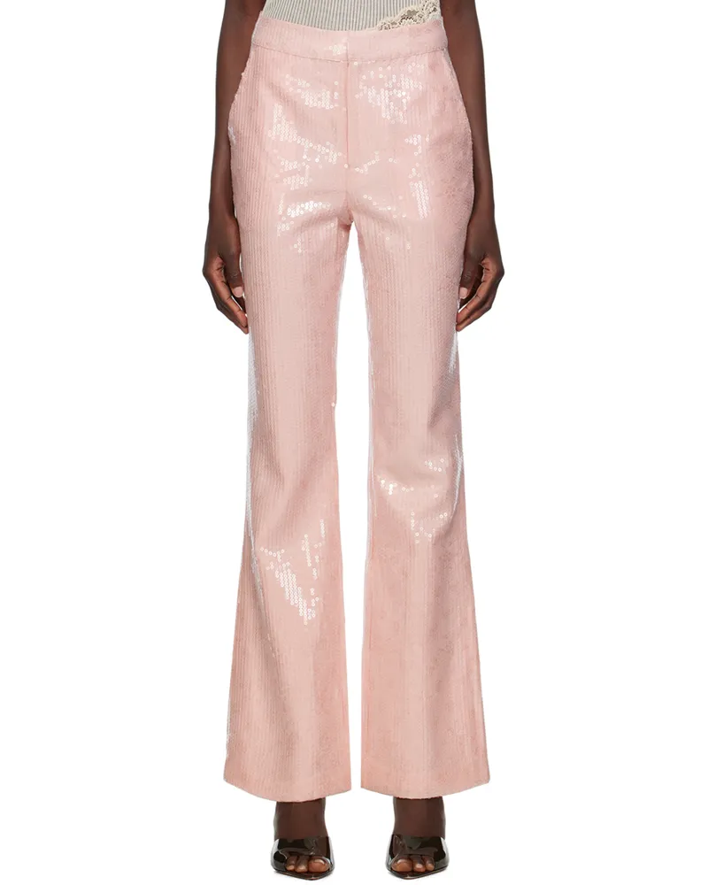 Kim Shui Pink Paillette Pants Pink