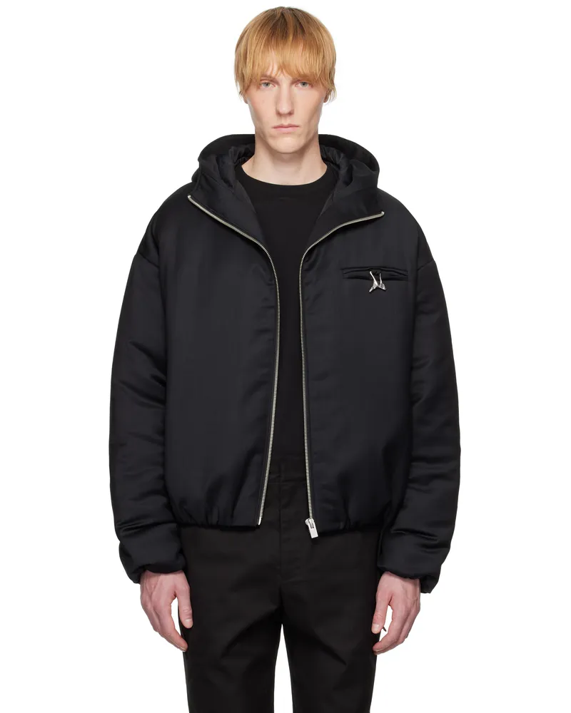 Heliot Emil Black Haptic Tailored Jacket Black