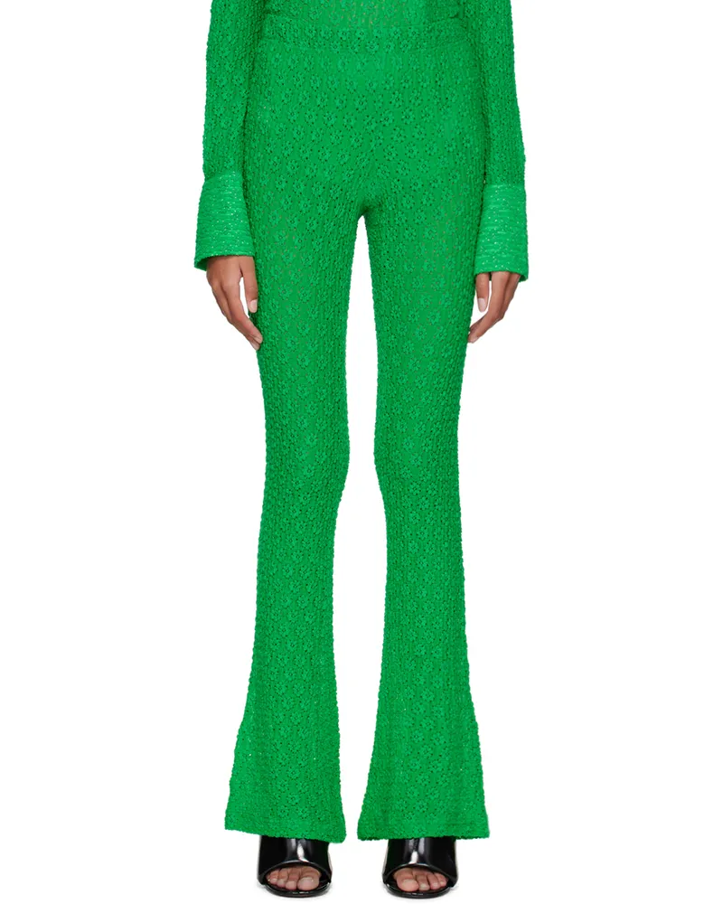 Song For The Mute Green Slim Flared Trousers Grn