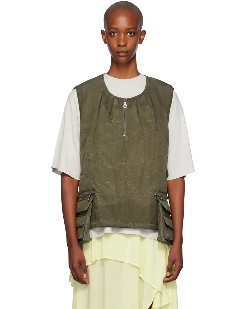 Andersson Bell Khaki Padded Turtle Vest Khaki