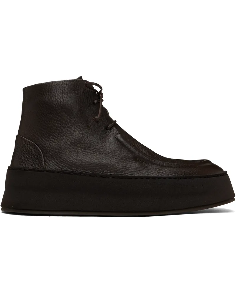 Marsèll SSENSE Exclusive Brown Cassapana Ankle Boots Dark
