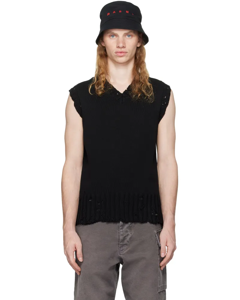 Marni Black V-Neck Vest 00nblack