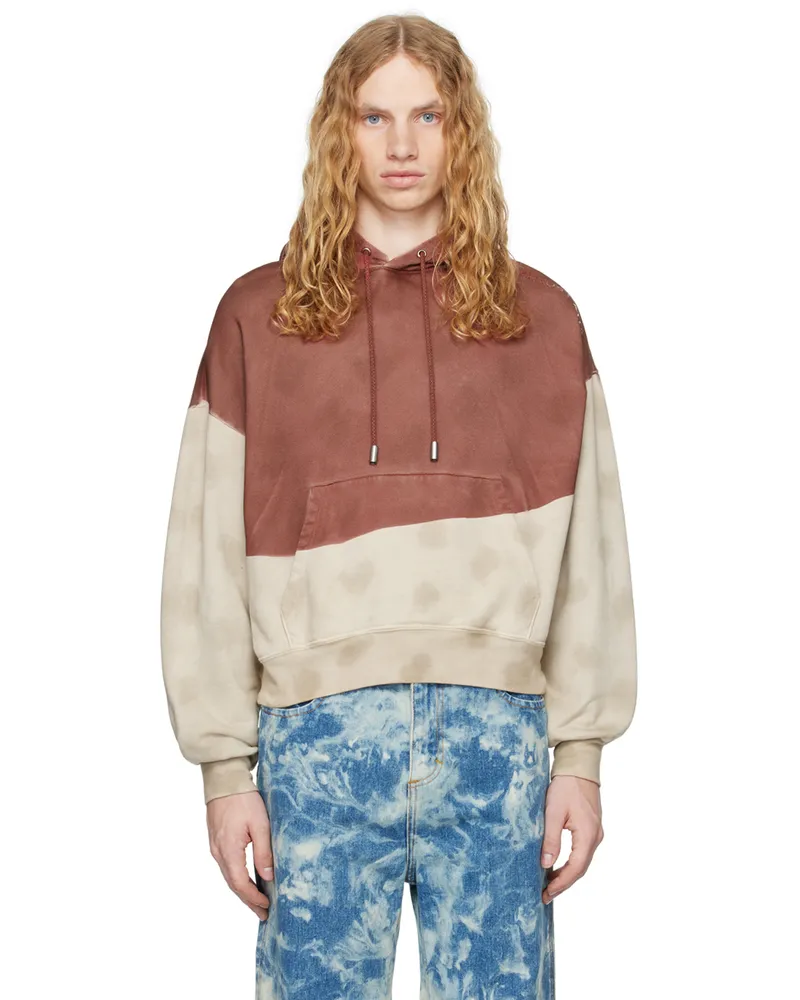Eckhaus Latta Red & Beige Mars Hoodie Mars