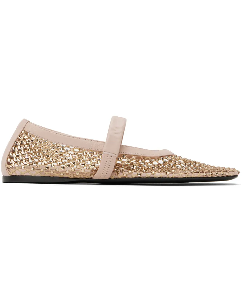 Marni Pink Mesh Mary Jane Ballerina Flats 00w54