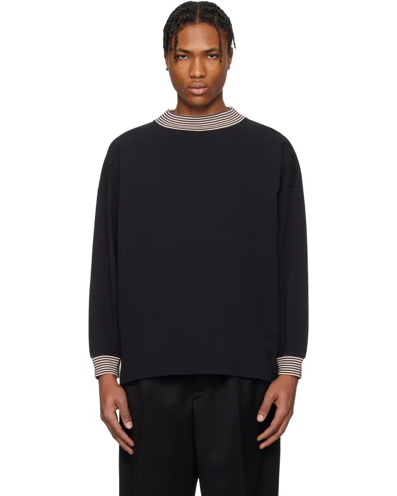 BODE Black Duotone Mockneck Top Black