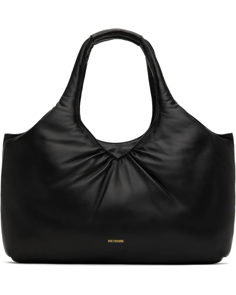 WE 11 DONE Black Padded Shopper Tote Black