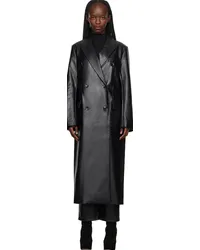 STAND Black Raquel Faux-Leather Coat Black