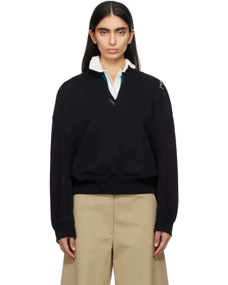 Marni Black Brushed Cotton Sweatshirt 00n99