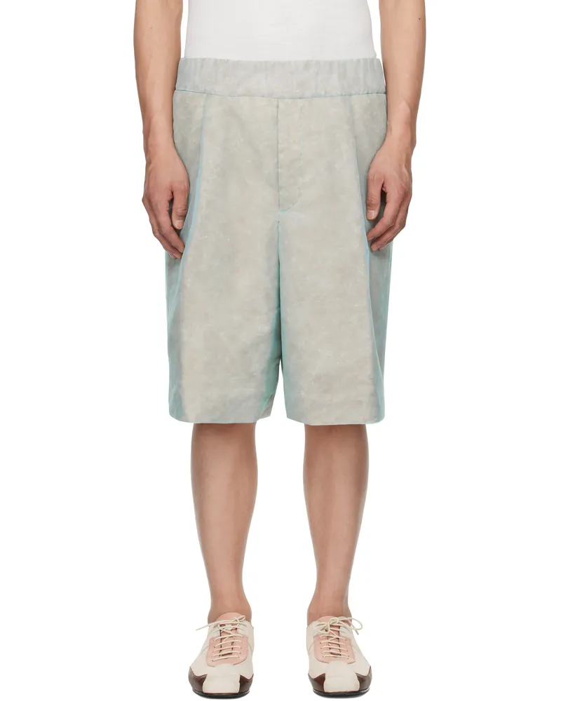 Dries van Noten Blue Layered Shorts Turquoise