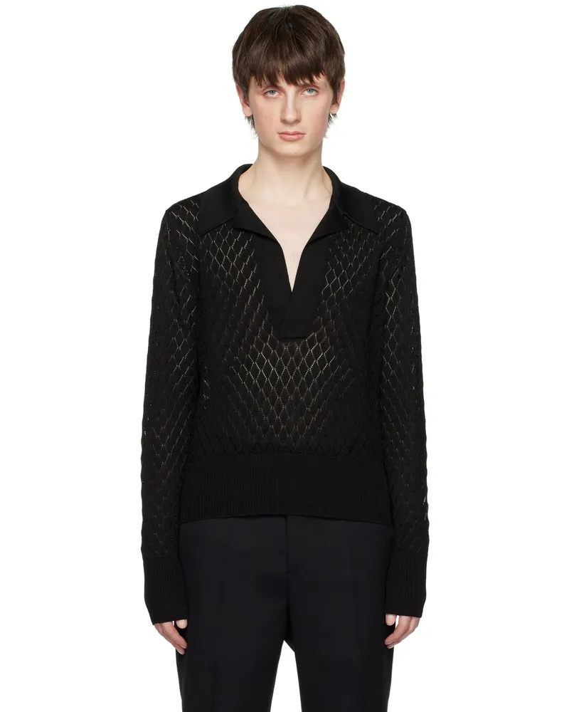 Sapio Black Punta Ricamo Sweater Black