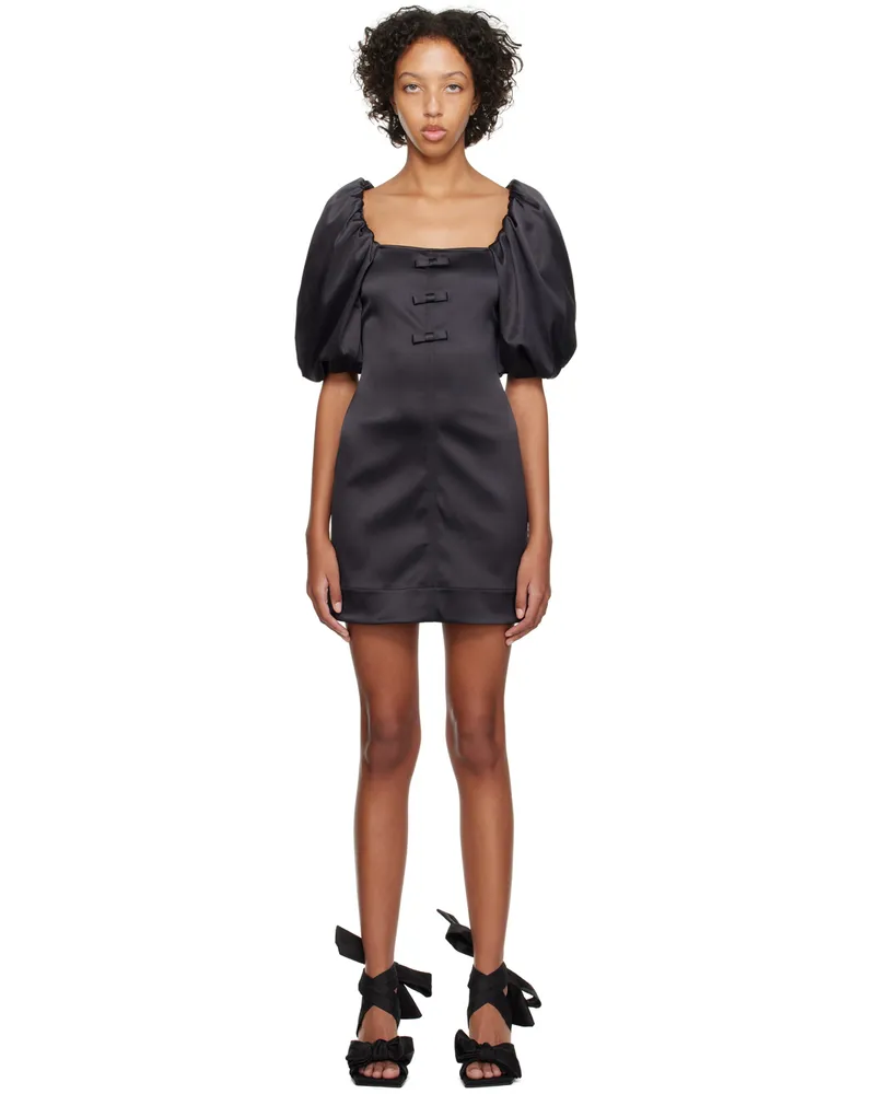 Ganni Black Bow Minidress 099