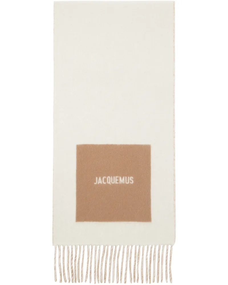 Jacquemus Off-White La Casa 'L'écharpe Rond Carré' Scarf 015