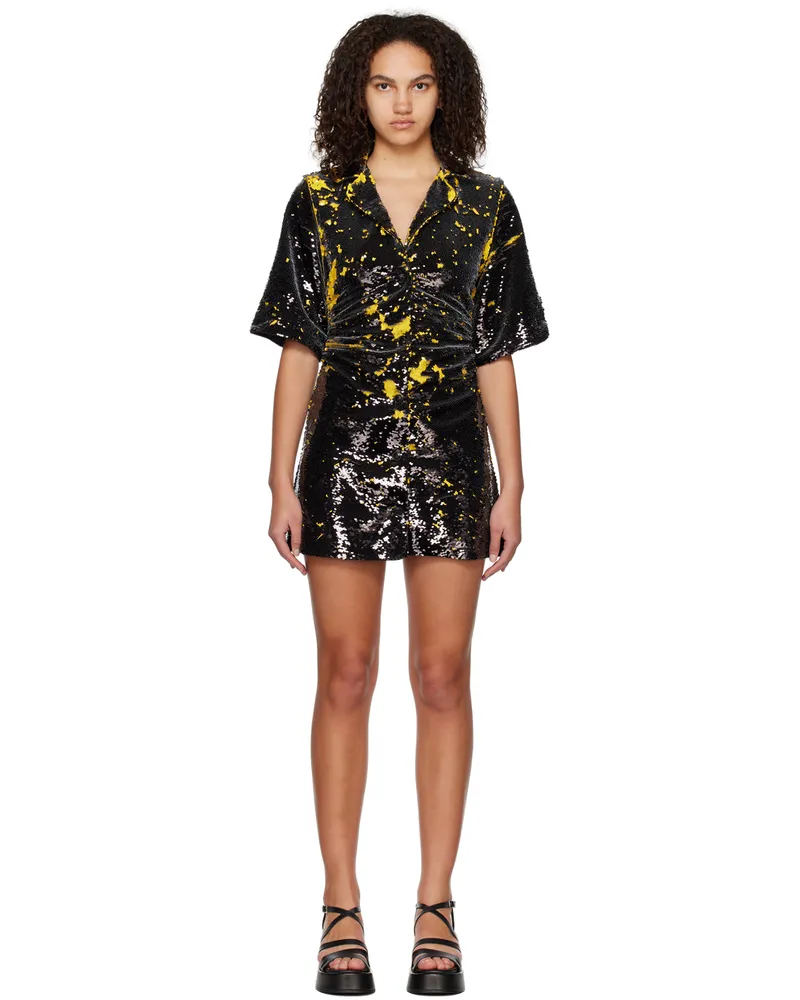 Ganni Black Sequins Minidress 099