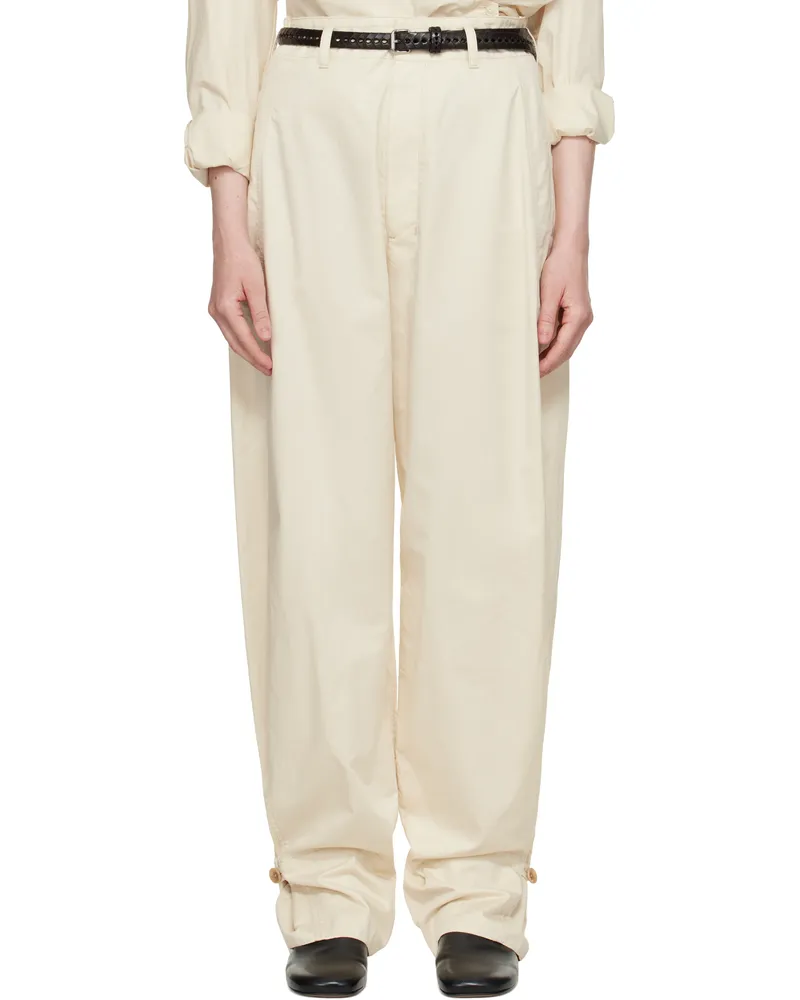 Christophe Lemaire Off-White Soft Volume Trousers Wh014