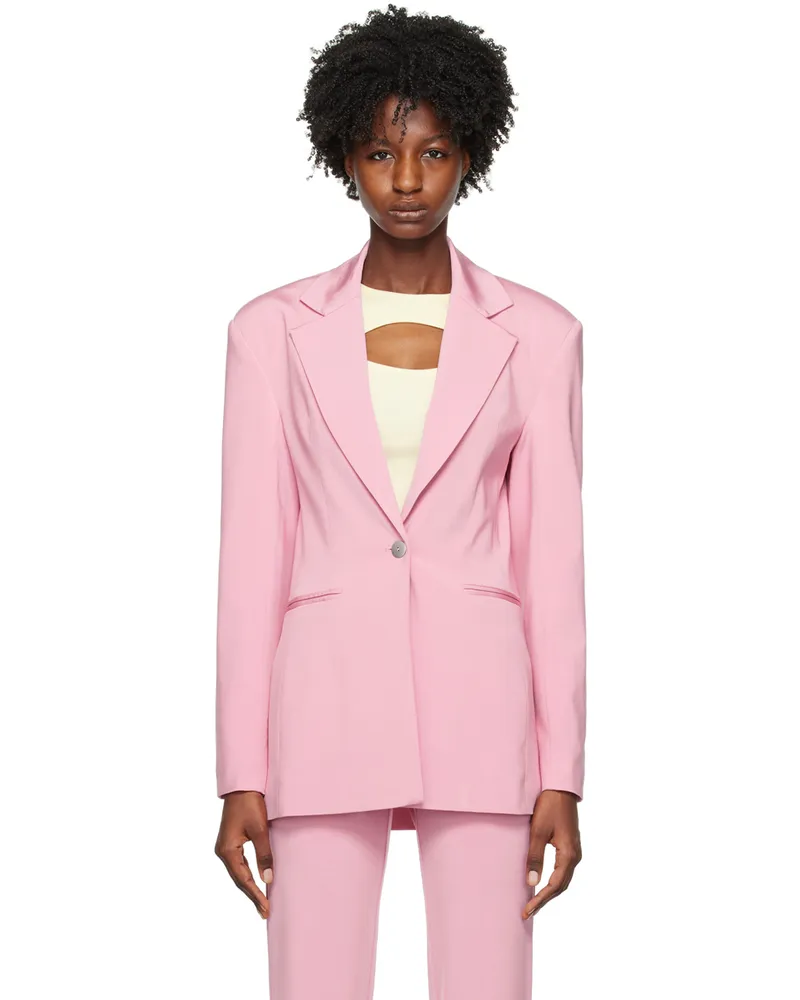 ROTATE Birger Christensen Pink Boxy Blazer 16-2215