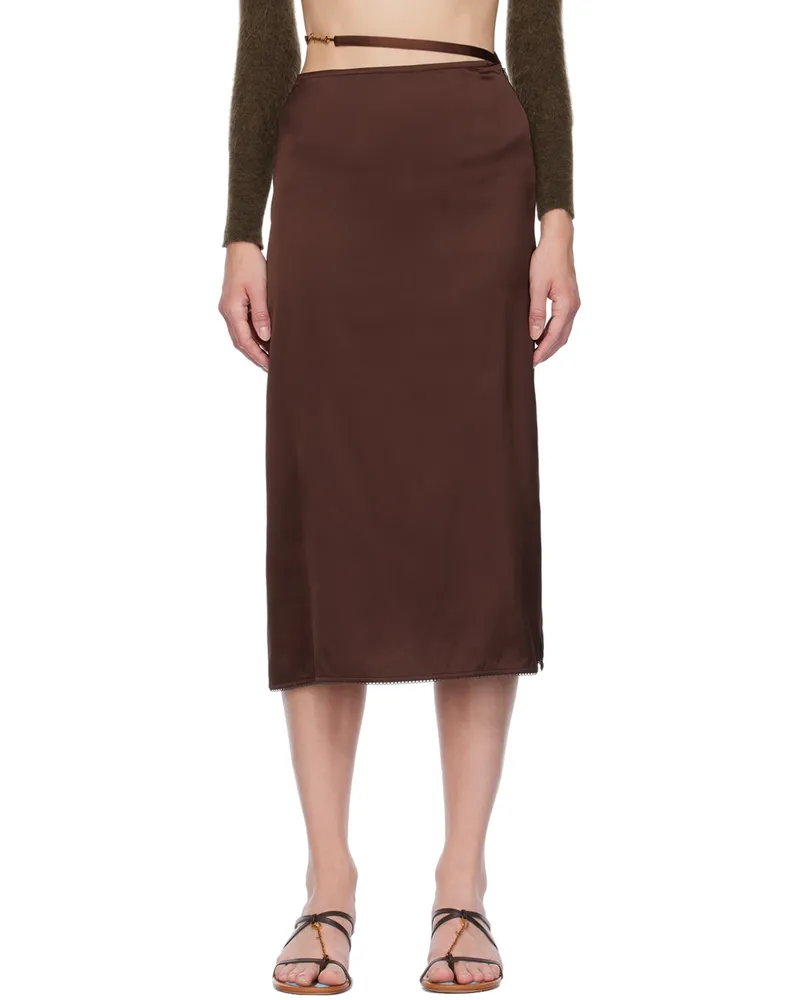 Jacquemus Brown Le Chouchou 'La Jupe Notte' Midi Skirt 880