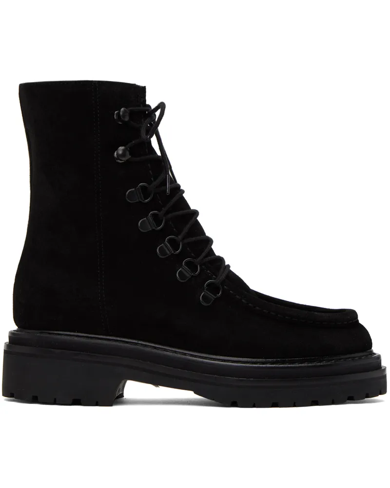 LEGRES Black College Boots Black