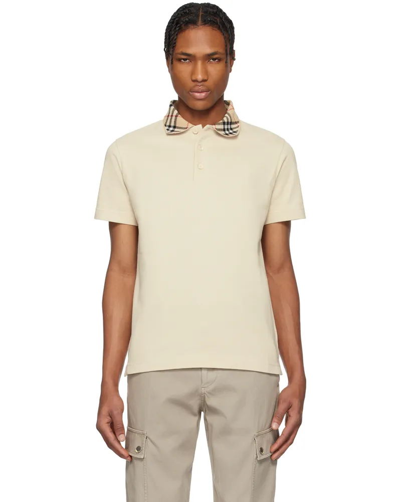 Burberry Beige Cotton Polo Nutmeg