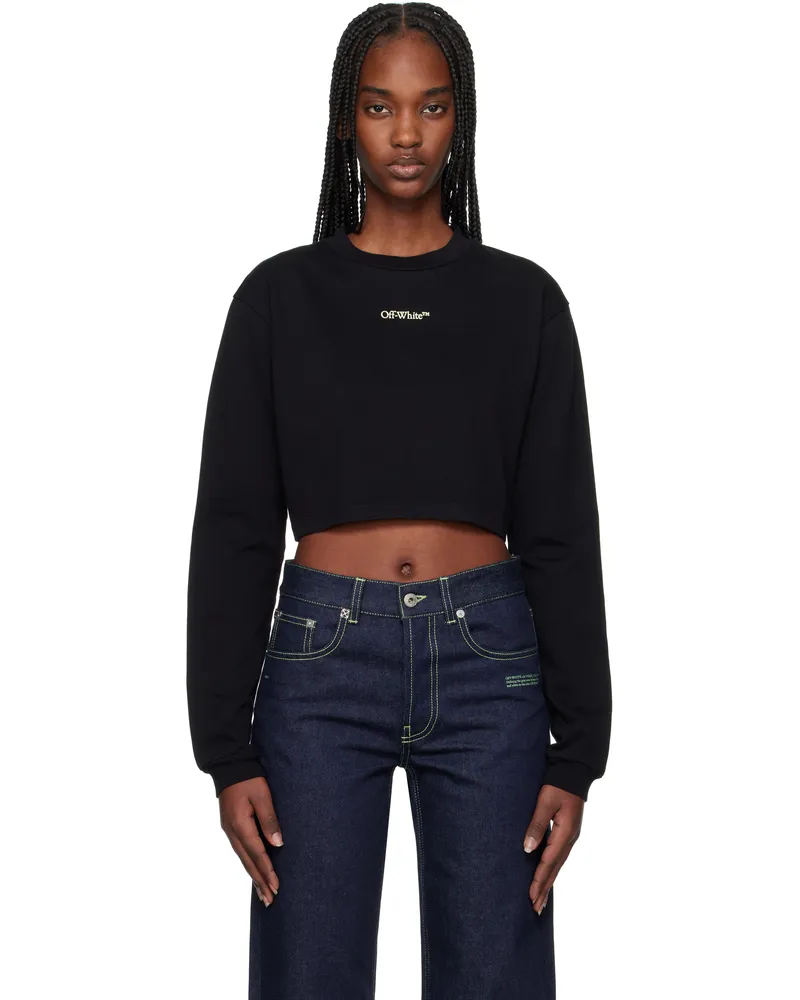 OFF-WHITE Black Double Arrows L Cropped T-shirt Black