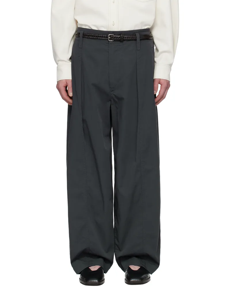 Christophe Lemaire Gray Maxi Pleated Trousers Bk980