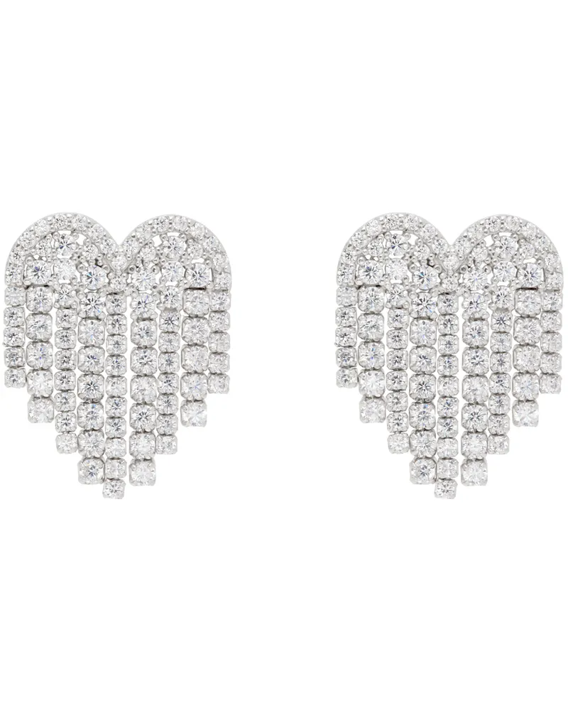 Numbering Silver #3218 Earrings White