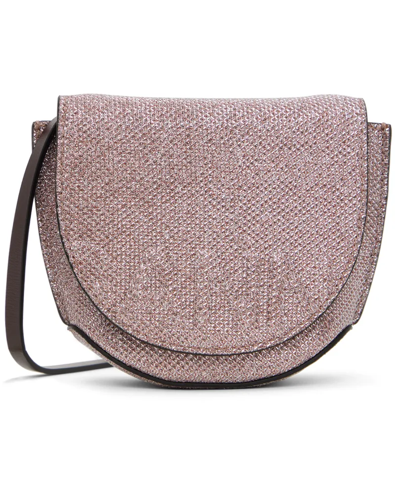 Ganni Pink Nano Banner Saddle Bag 428