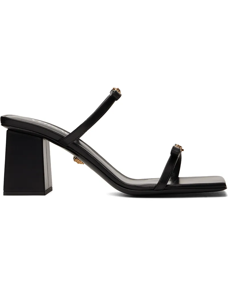 Versace Black Gianni Ribbon Heeled Sandals 1b00v-black-gold