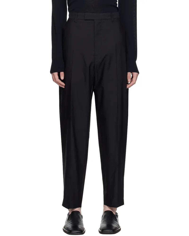 Christophe Lemaire Black Washed Trousers Bk999
