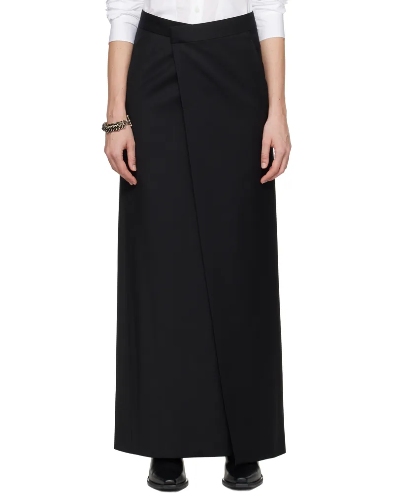 Ann Demeulemeester Black Lykke Wrap Maxi Skirt 099
