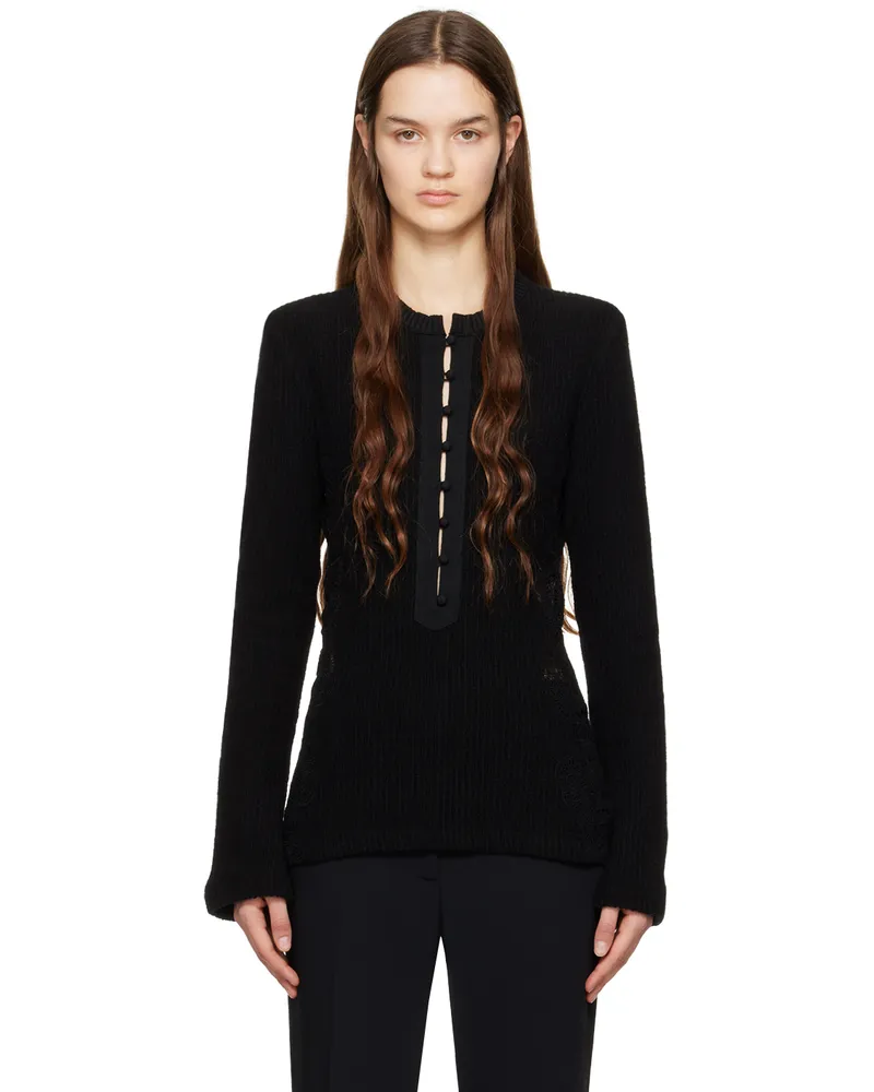 Chloé Black Paneled Sweater 001